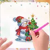 (US Local)6PCS  Xmas DIY Crystal Refrigerator Magnet for Decor (Christmas Snowman)
