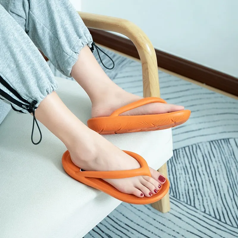 2022 Summer Slippers Man Women Casual Massage Durable Flip Flops Beach Sandals Female Wedge Shoes Striped Lady Room Slippers