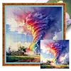 Rainbow Tornado - 11CT Stamped Cross Stitch - 40*40cm - Natural