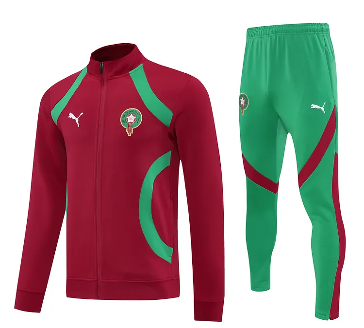 Morocco 2025 Training Kits Tracksuits