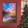 Diamond Painting-DIY Full Round Drill Mountains Fields Flowers(40*60CM)