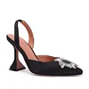 Women's 95mm High Heels Crystal Rhinestone Slingback Pumps Shoes For Wedding Party 