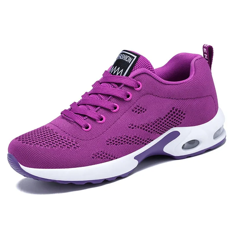 Ladies White Sneakers Female Running Shoes Breathable Casual Shoes Woman Sports Shoes Platform Sneakers Height Increase Shoes