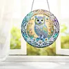DIY Crystal Diamond Painting Double Sided Effect  Owl Pendant Home Garden Hanging Kit
