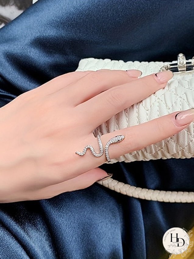 1PC Ring For Women's Cubic Zirconia Silver Street Gift Holiday Alloy Snake