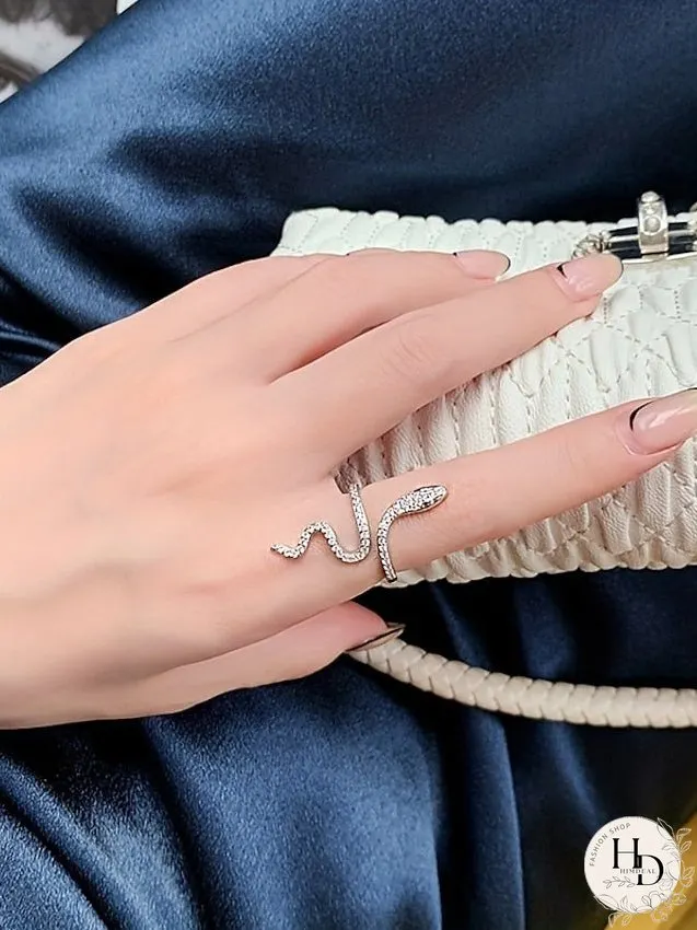 1PC Ring For Women's Cubic Zirconia Silver Street Gift Holiday Alloy Snake