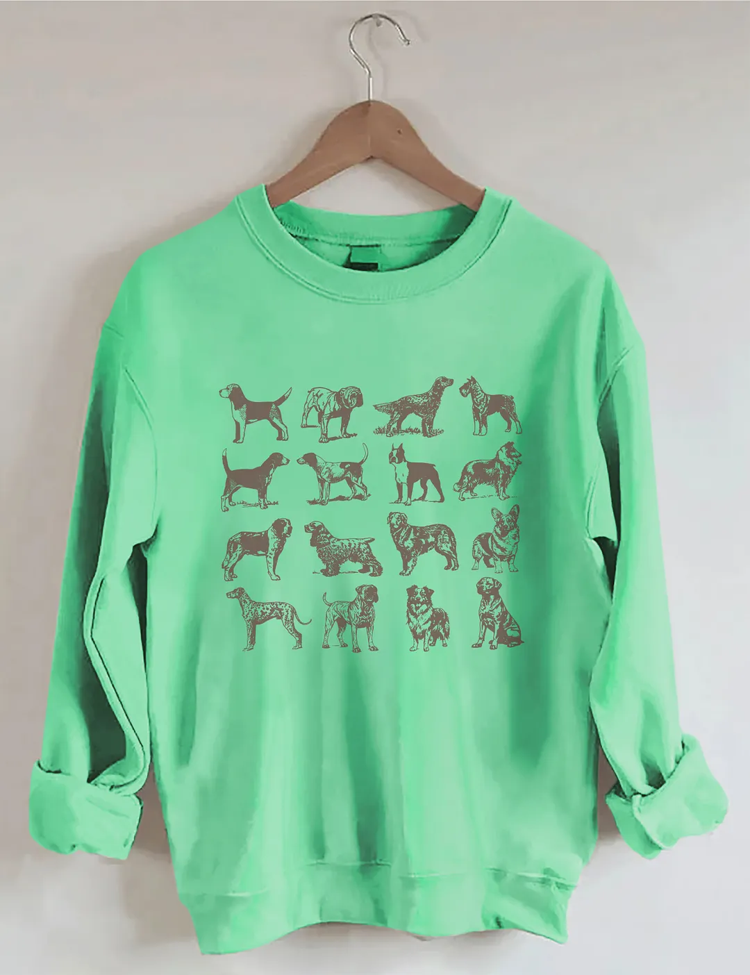 Dog Breeds Graphic Sweatshirt