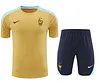 2024 France pre-match training Glod Shirt+Shorts 1:1 Thai Quality