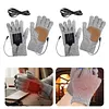 USB Electric Heated Gloves Anti-Slip Thicken Cycling Glove for Winter Ski Sports