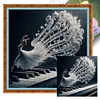 (Multi Style)Piano Girl-Full Embroidery 3 strands 11CT Stamped Cross Stitch-50*50CM
