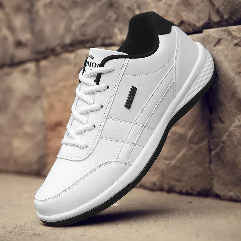Fashion Men Sneakers for Men Casual Shoes Breathable Lace up Mens Casual Shoes Spring Leather Shoes Men chaussure homme Zapatos