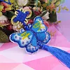 Full Bead Embroidery Keychain Butterfly Printed Craft Gifts(10.8x6.7cm)