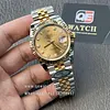 Rolex DateJust 41mm Two Tone Yellow Gold on Jubilee with Gold Dial Diamond Numerals Super clone
