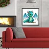 >SALE<5D DIY Full Round Drill Diamond Painting Young Dragon Kit Home Decor 30x30cm