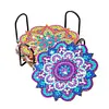 Datura DIY Diamonds Painting Coaster Woodiness with Rack Cup Pad Crafts Kits
