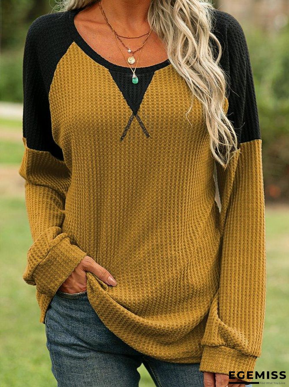 Casual Crew Neck Shirts & Tops | EGEMISS