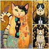 (Multi-Style) Tortoiseshell Cat-11CT Stamped Cross Stitch 30*45cm