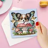 (US Local)6Pcs Dog 5D DIY Diamond Painting Greeting Card Craft for Friend Family Lover Kit