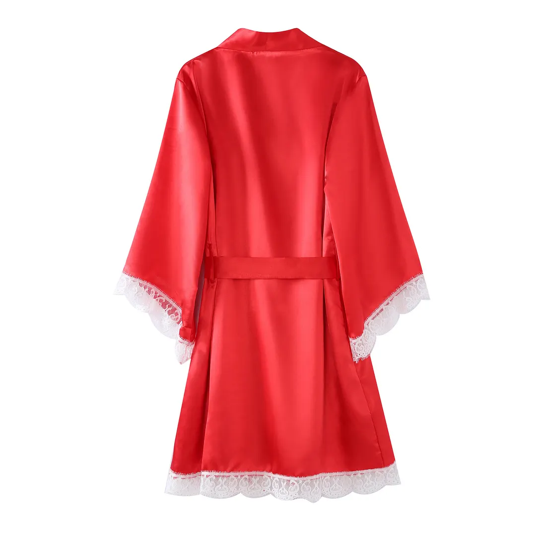 Churchf New Stitling Elastic Lady Pyjamas Jersey With Pyjab Pajamas Set Solid Color Home Size