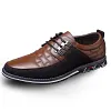 Plus Size Men'S Business Stitching Design Leather Shoes
