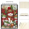 (US Local)50-Page A5 Snowman Diamond Painting Notebook for Adult Holiday Birthday Gift