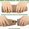 50 Pcs Peat Pots Biodegradable Eco-Friendly Plants Seedling Starters Kit