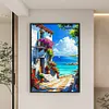 Seaside Town-11CT Stamped Cross Stitch 40*60cm/15.75*23.62in (Big Size)