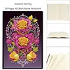 (US Local)50-Page A5 Flower Diamond Painting Notebook for Adult Holiday Birthday Gift