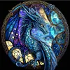 (Stamped/Counted) Dragon - 11CT Cross Stitch 40*40cm/15.75*15.75in