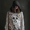 Women's Halloween Body Organ Muscle Print Round Neck Loose Sweatshirt