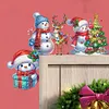 DIY Xmas Diamond Art Door Corner Pendants Wooden Door Decoration Kit