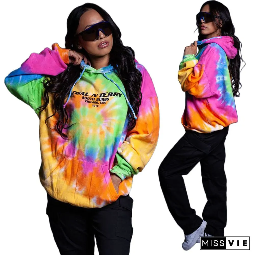 Graffiti Hooded Long Sleeve Pullover Sweatshirt