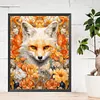Fox in the Flower - Round AB Drills Diamond Painting(45x55cm)
