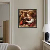 Diamond Painting-DIY Full Round Drill Girl And Animal