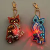 2PCS/SET 5D DIY Diamond Painting Double-side Special Drills Keychain Slap Luminous Kits