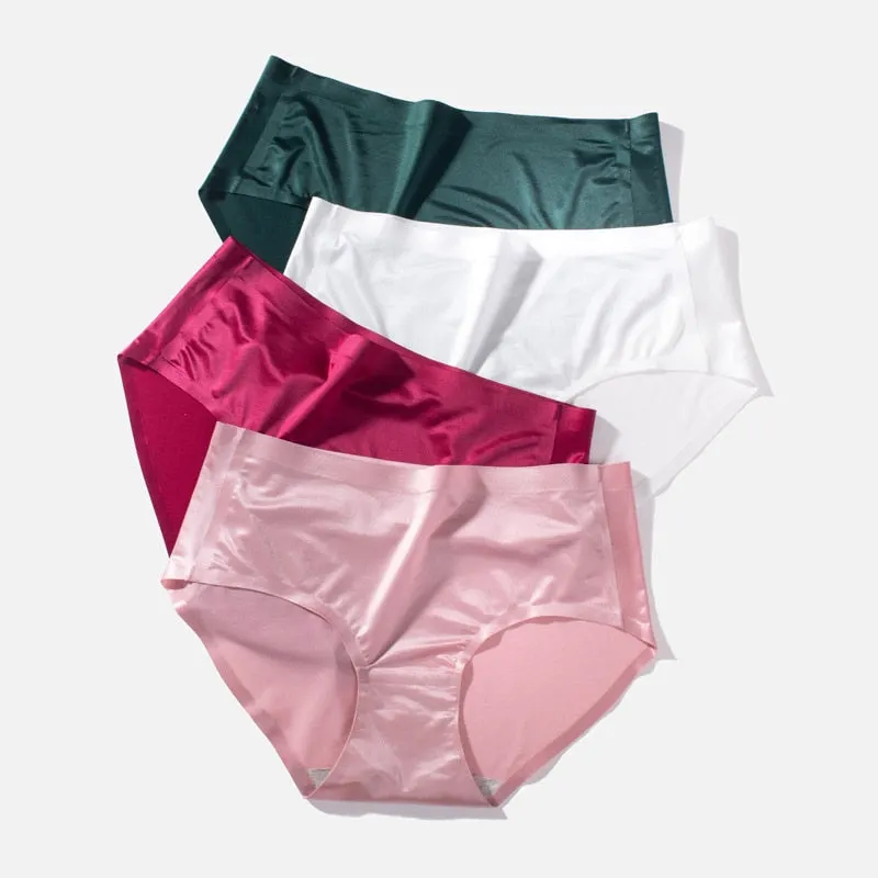 1 Pcs Seamless Underwear For Women Ice Slik Female Briefs Sexy Mid Rise Panties High Quality Ladies Briefs 2021 New BANNIROU