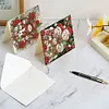 6PCS Diamond Painting Xmas Snowman Greeting Cards Congratulations Cards & Gifts