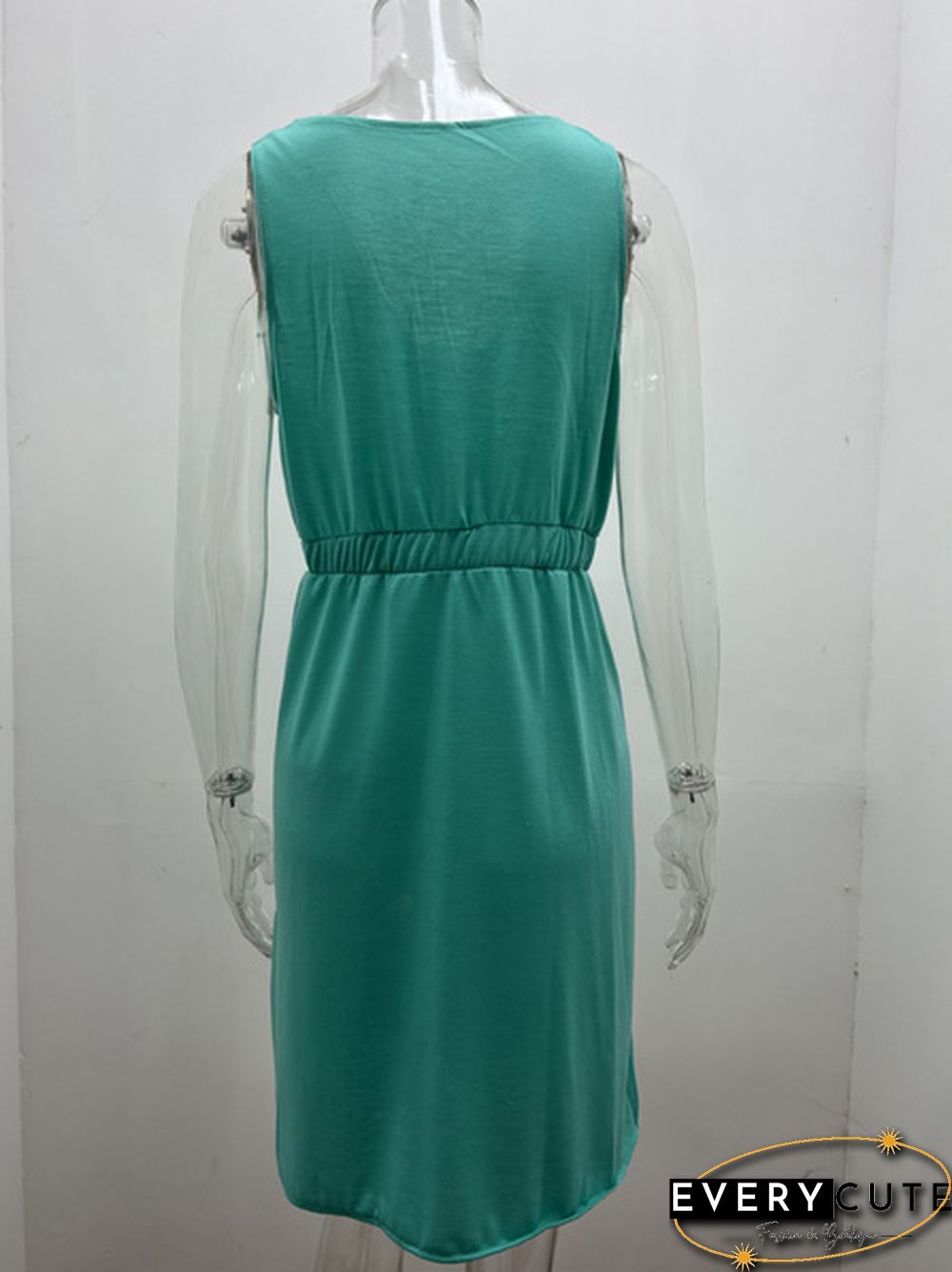 Dress Spring Summer New Solid Sexy Off-the-shoulder High Waist Sleeveless Tank Casual Midi Women Plus Size Streetwear Sundress