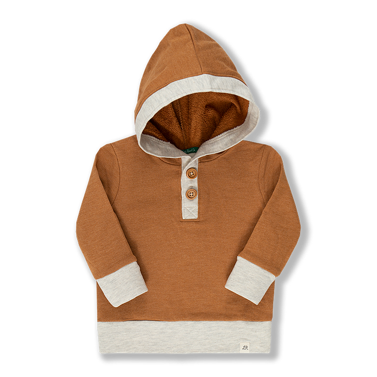 Rust Button Hoodie
