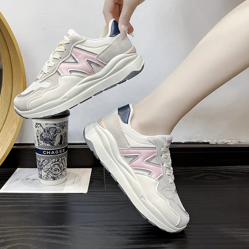 Churchf Churchf Korean Dad Shoes Female 2024 Spring And Summer Students Breathable Sports Forrest Gump Shoes Fashion Platform Heighten Casual Shoes