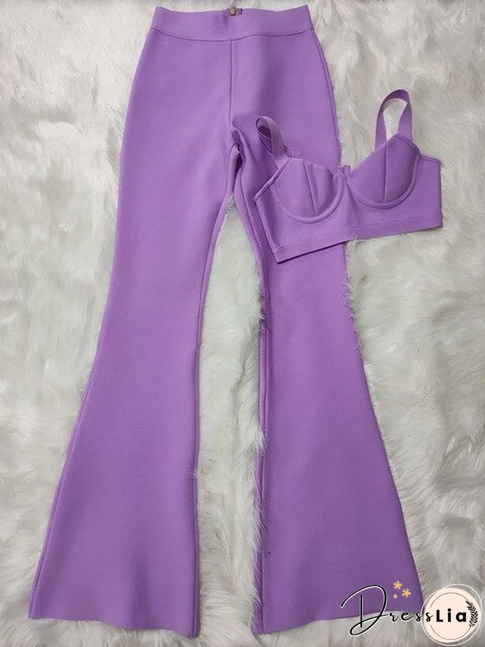 High quality Summer New Women's Set Purple Blue Two Pieces Set Bodycon Rayon Bandage Set Evening Party Sexy Fashion Outfit