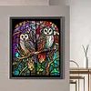 （Big Size)Owl Glass Painting-Paint by Numbers Acrylic Painting 50*60CM