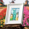 6pcs Scenery DIY Mini Round Diamond Painting Set 14x19cm