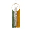 (Finished Product)Macrame Wall Hanging Boho Dream Catcher Hand Woven Leaf Tapestry Modern Aesthetic Tassel Wall Decor for Home Bedroom Living Room