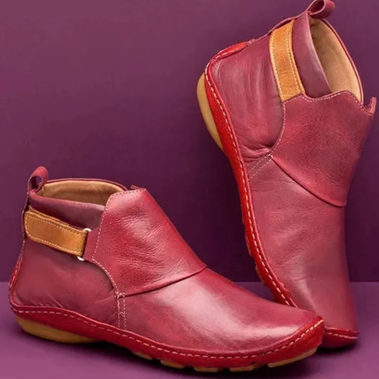 Yyvonne Large-Size Women's Boots 2025 Autumn And Winter Short-Clinity Velo Sticker Women's Boots Low And Martin Boots