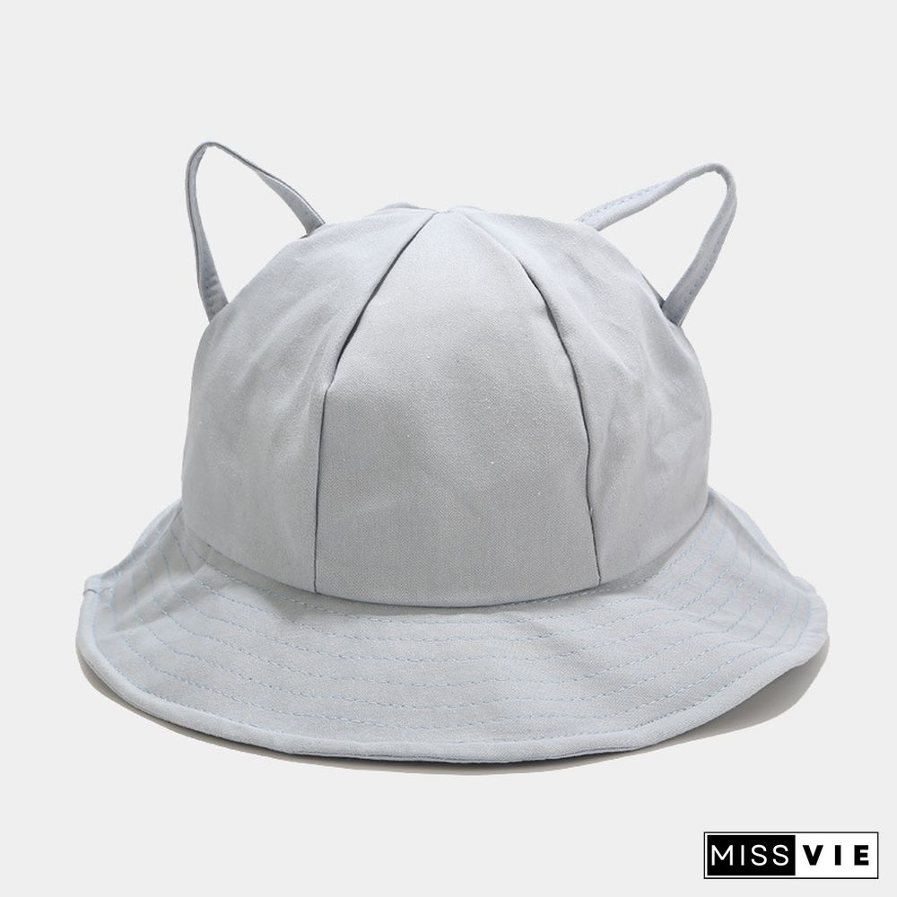Cute Cat Ears Casual Fisherman Hat