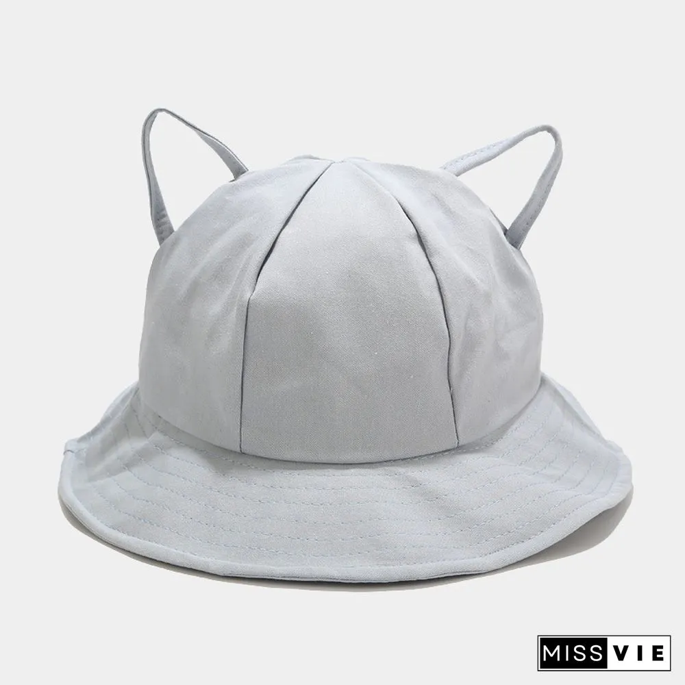Cute Cat Ears Casual Fisherman Hat