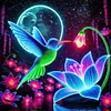 Glow-in-the-Dark Hummingbird-Full Round Diamond painting 30*30CM