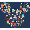 11CT Cartoon Mickey mouse head Character - Stamped Cross Stitch 46*51cm/18.11*20.08in Mickey Avatar