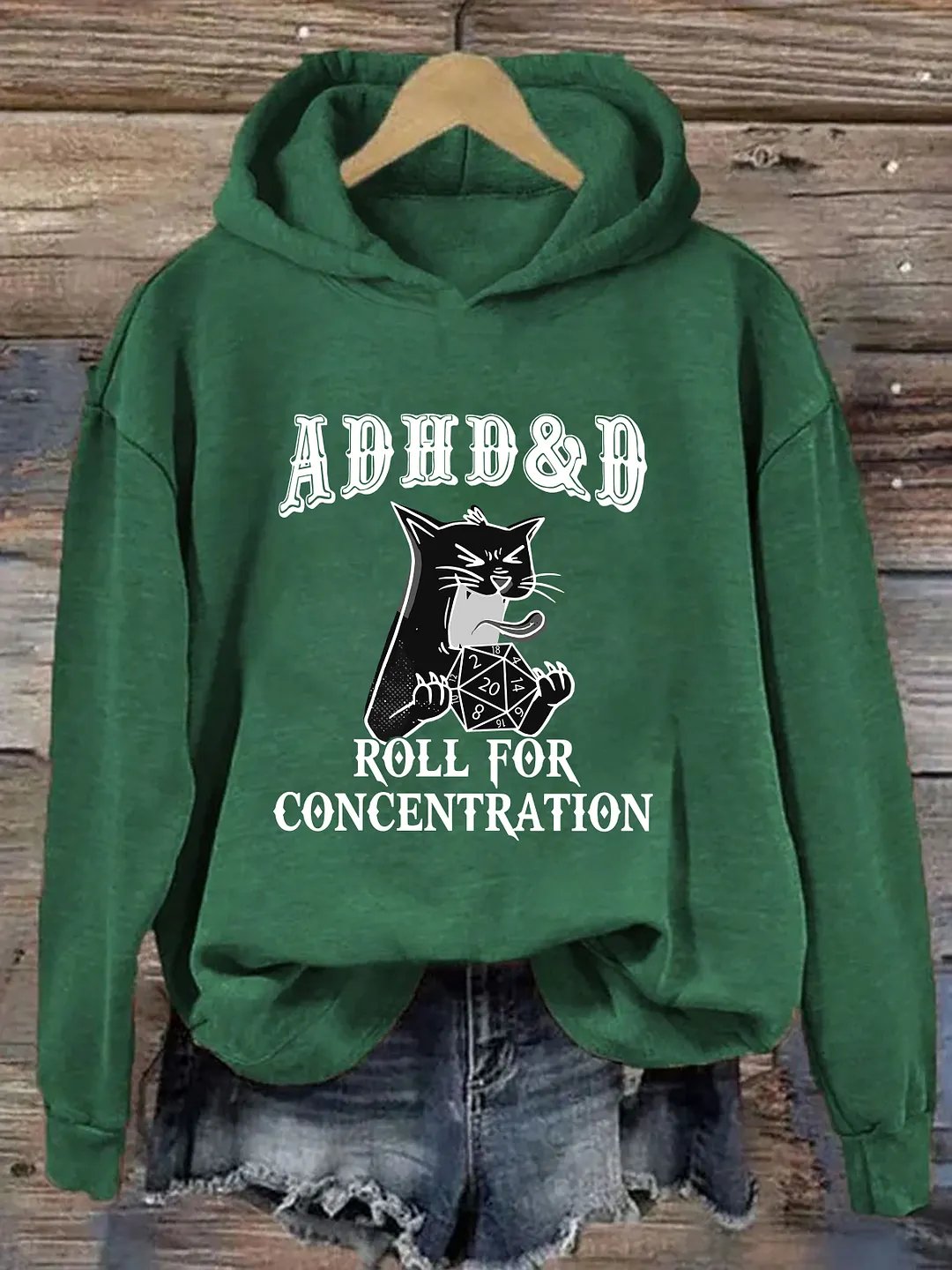 ADHD DnD Cat Hoodie